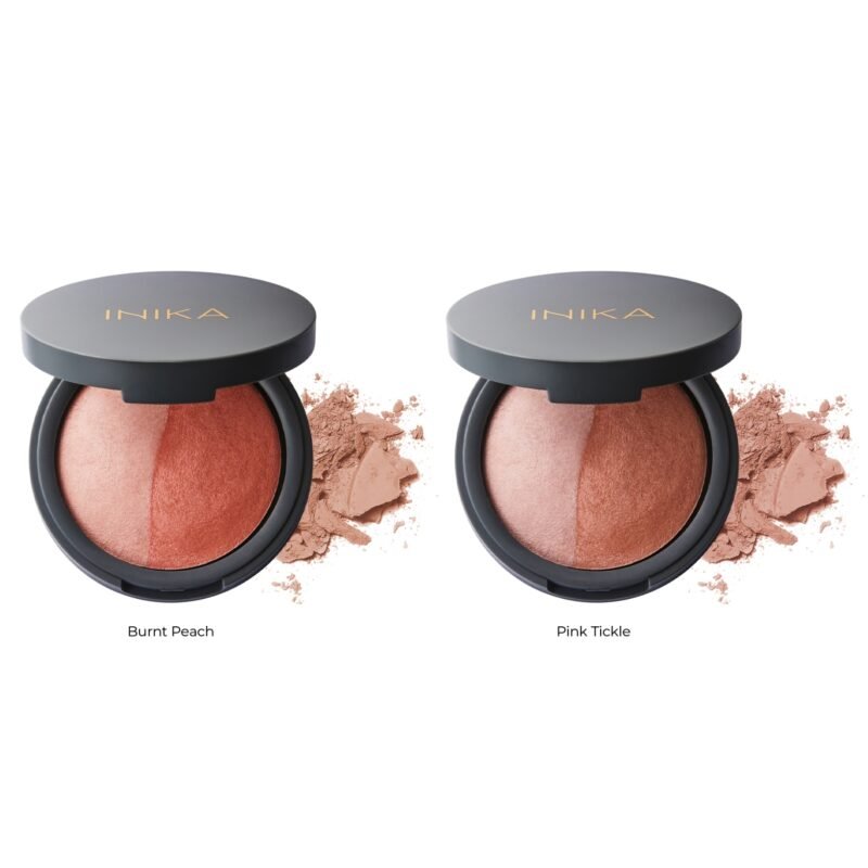 INIKA KOMPAKTINIAI MINERALINIAI SKAISTALAI DUO - Burnt Peach, 6.5g - Image 2