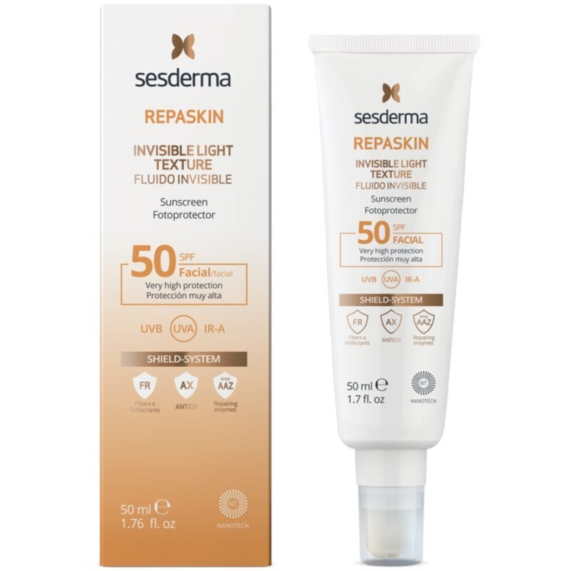 SESDERMA REPASKIN INVISIBLE APSAUGINIS FLUIDAS NUO SAULĖS SPF50, 50 ml